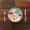 8 Ct. Mushroom Party Disposable Paper Dinner Plates with Green Trim Fun Forest Theme Tableware 9"